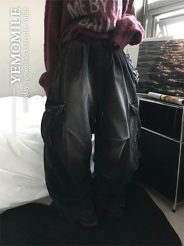 카이저 와이드 밴딩 카고 팬츠 (unisex)