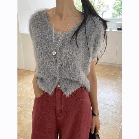 부드러운 반팔 소프트 단추 가디건