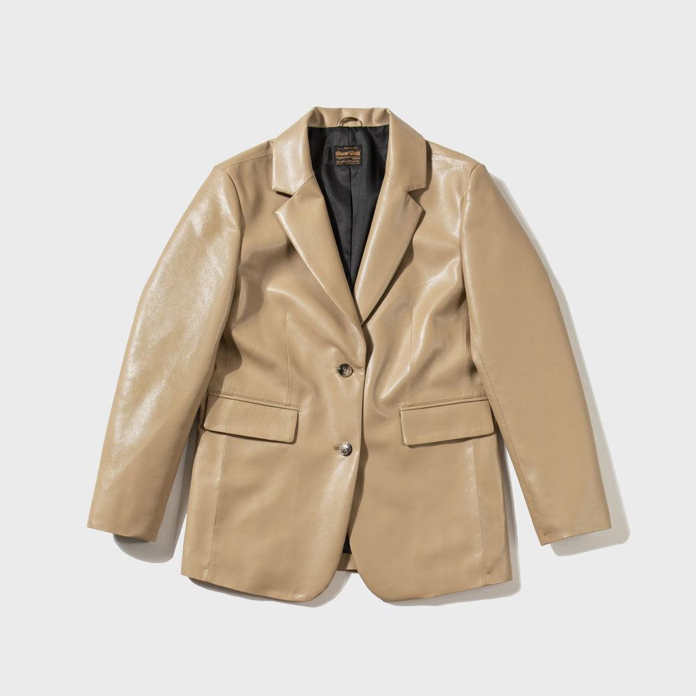 [에코레더] 블레이저 자켓 베이지_016