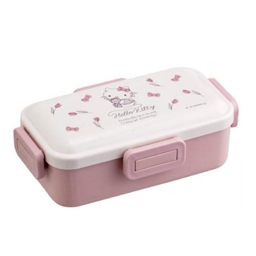 헬로키티 라인로즈돔형1단 사면결착도시락530ml 8647
