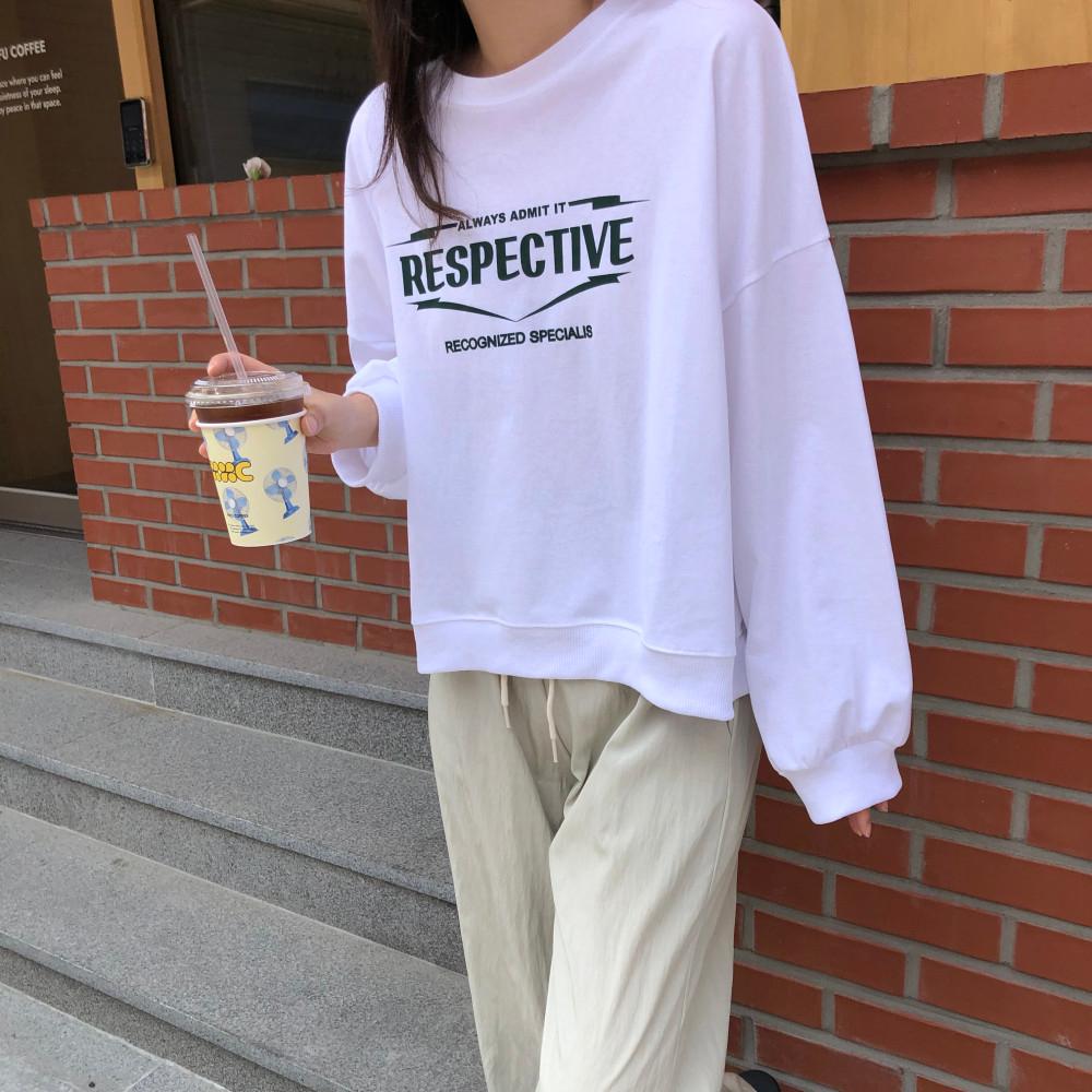리스펙 맨투맨 티셔츠