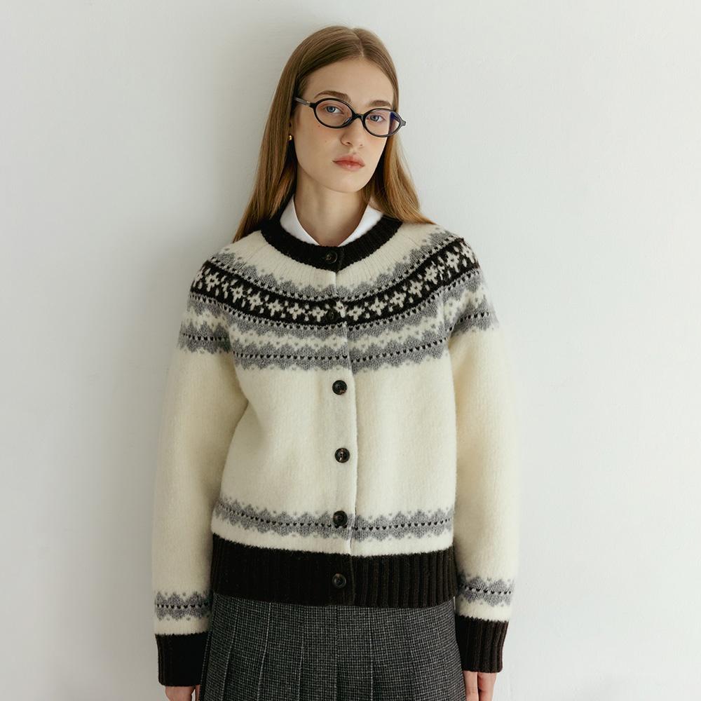 FAIR ISLE CARDIGAN IVORY