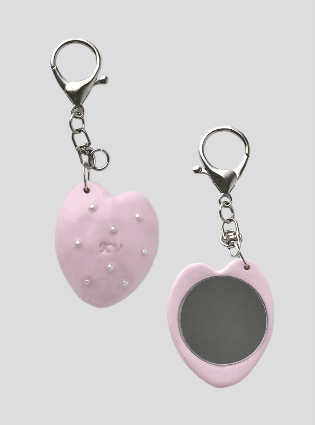 Mirror keychain - Love (pink)