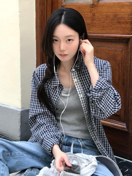 멜브 오버핏 체크 셔츠 ( 2 colors )