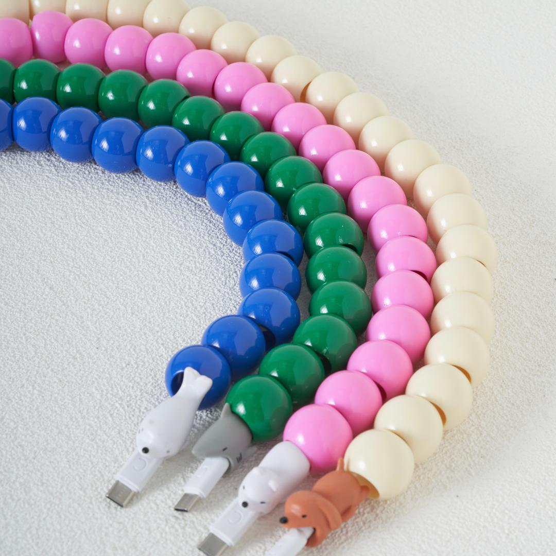 갤럭시 아이폰 DIY 구슬 충전케이블 꾸미기 비즈 케이블바이트 보호캡