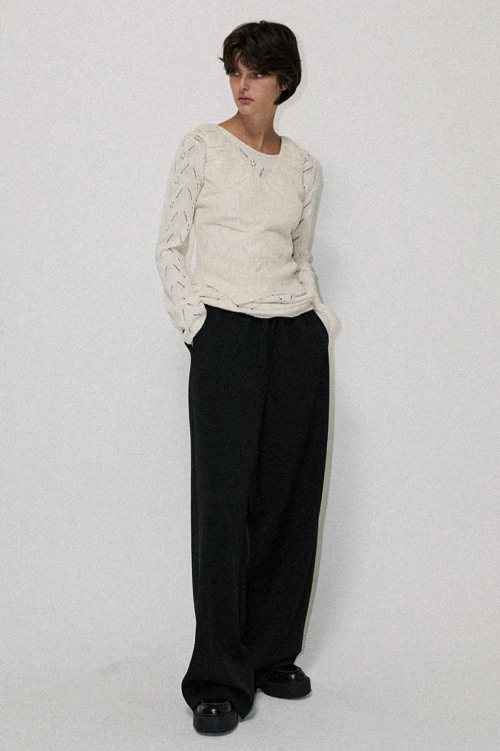 Classic Wide Pants Black
