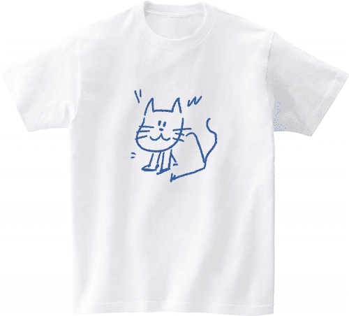 (23SS)SITTING CAT 반팔 티셔츠 화이트