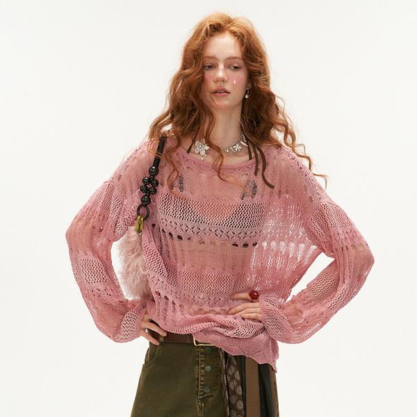 Punching Knit Loose Fit Top