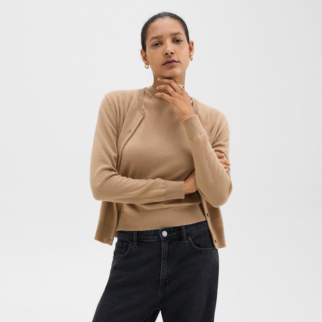 Cashmere Crewneck Cardigan | Theory
