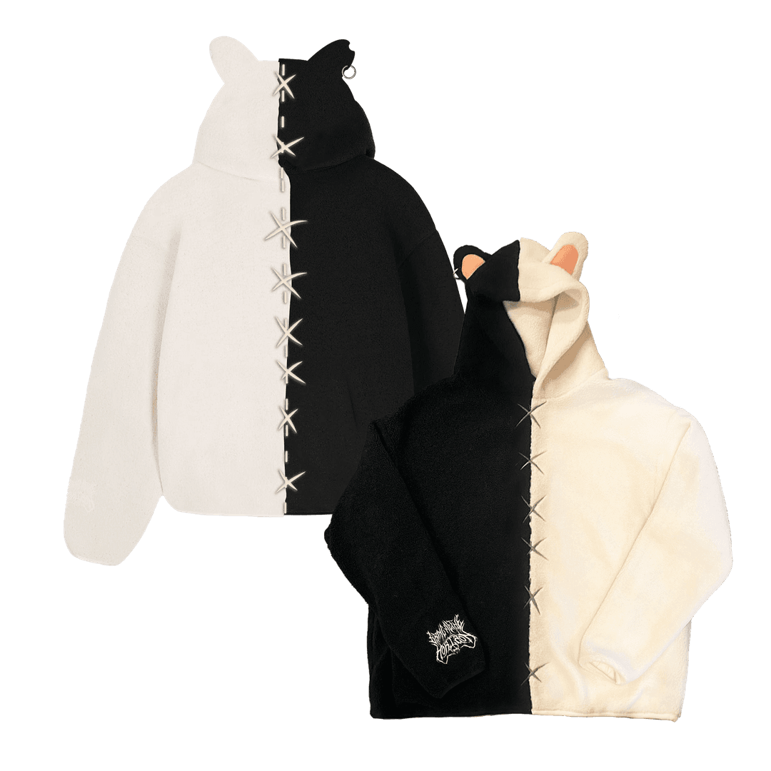 Bear Pullover Fleece Hoodie