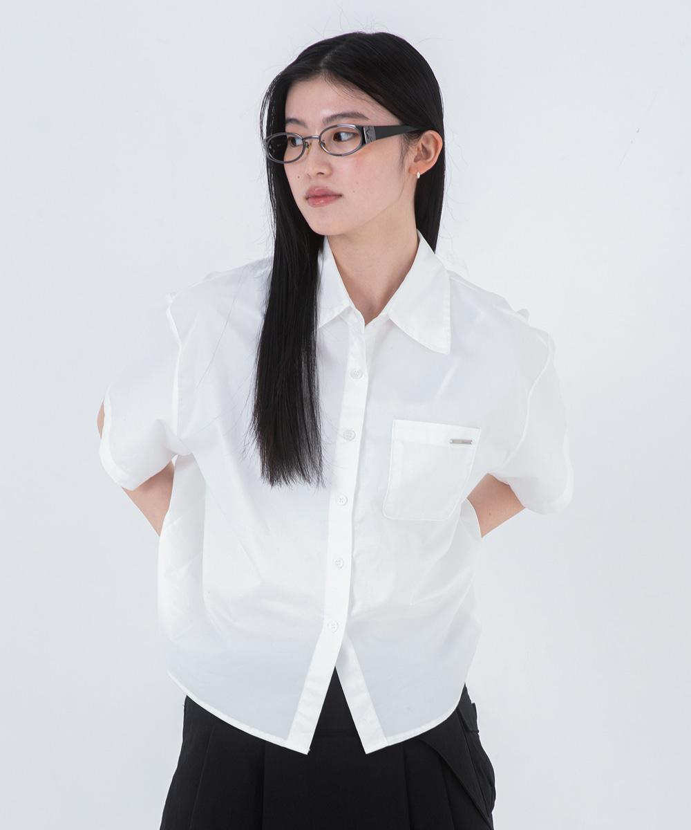 [4/10 drop]Basic cotton half shirts WHITE