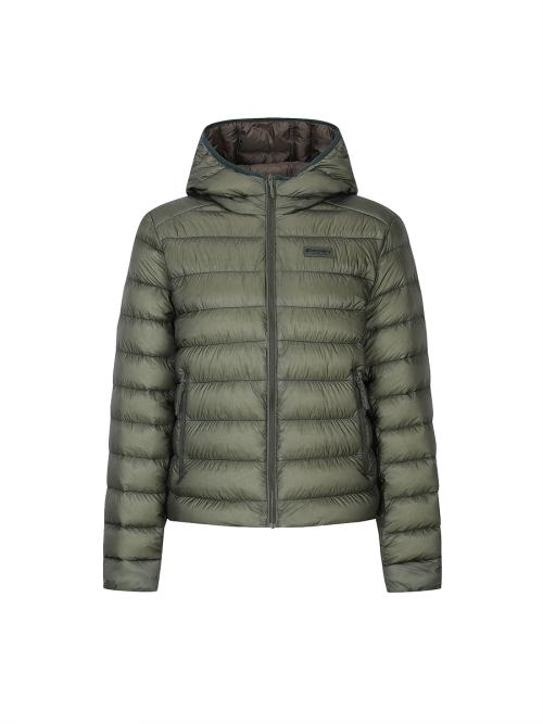 여성 올버트 후드 구스다운 경량패딩 (D.KHAKI)