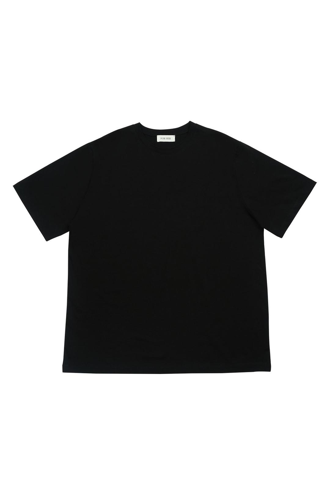 NON ESSENTIAL LOGO HALF TEE (BLACK)
