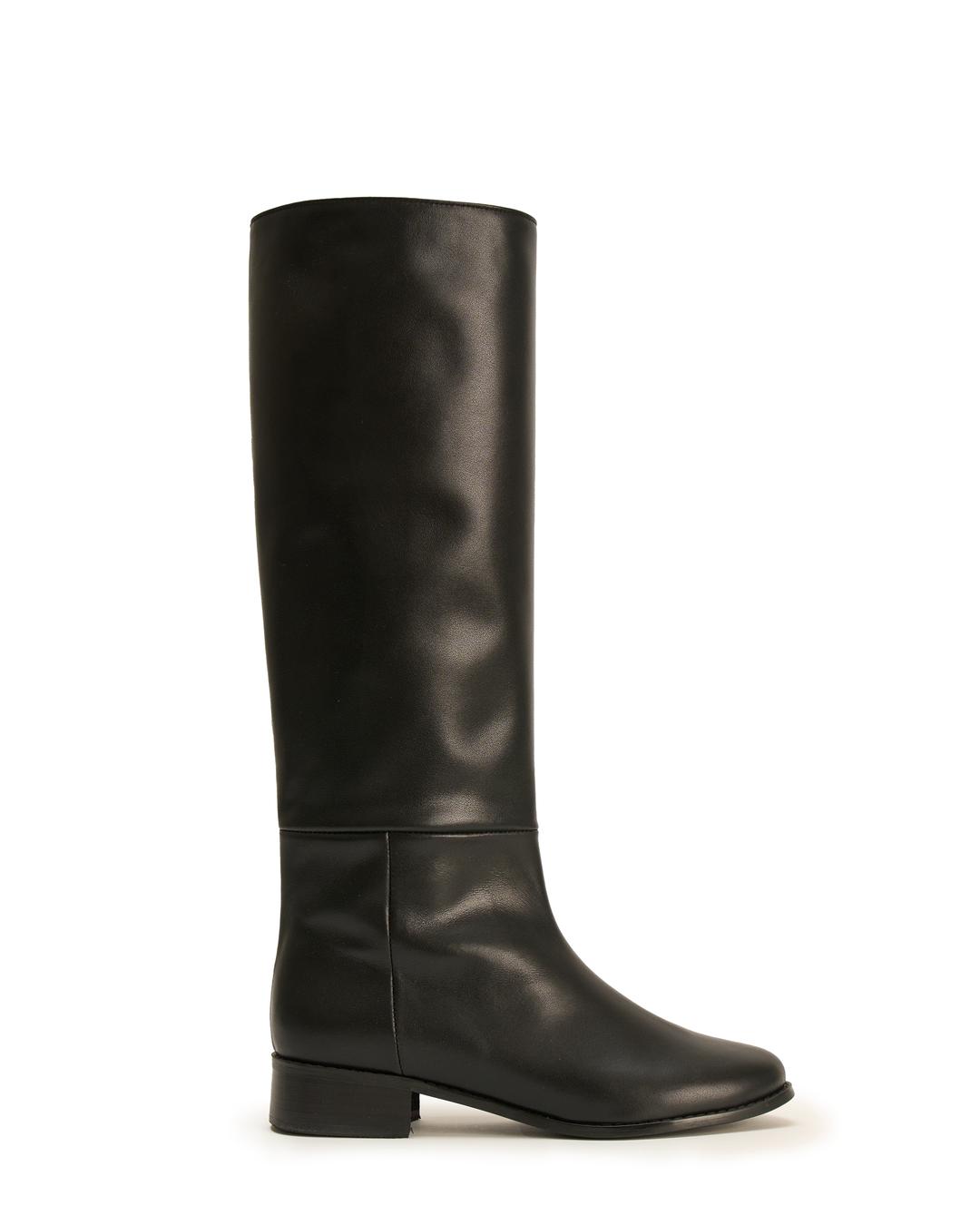 black calfskin long boots 35mm