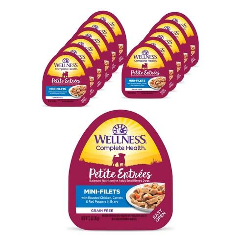 웰니스 강아지 쁘띠 앙뜨레 미니필렛 습식사료, 닭, 85g, 12개