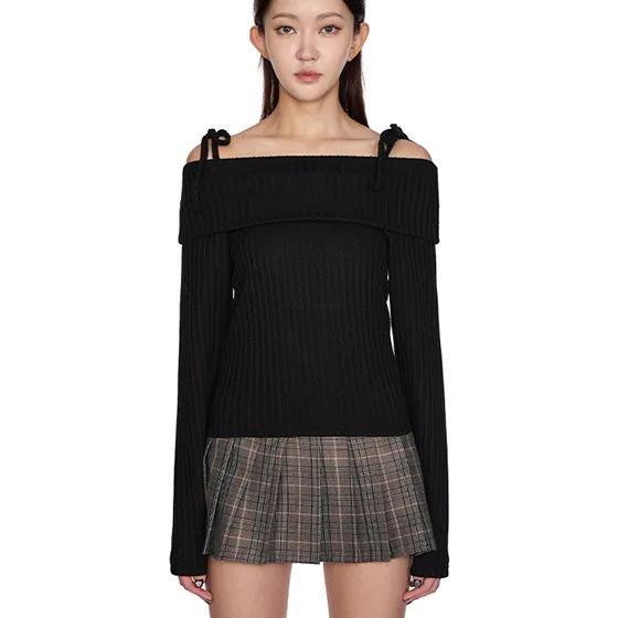 루프 리본 오프숄더