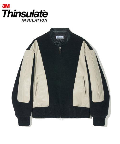 락케이크 Overfit Leather Blouson Jacket - Black - 위시버킷