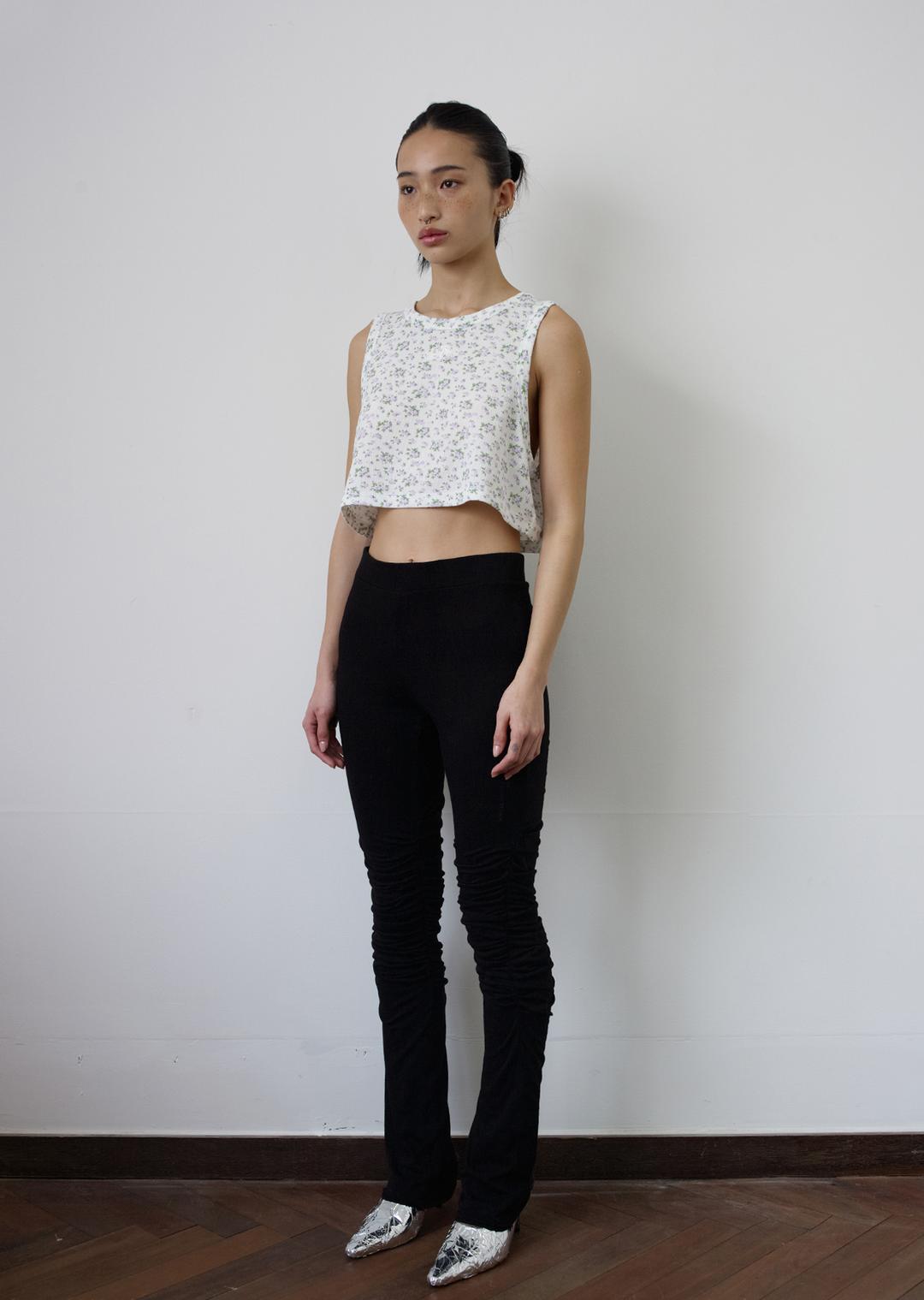 SHEER DOUBLE LAYERED LEGGINGS BLACK