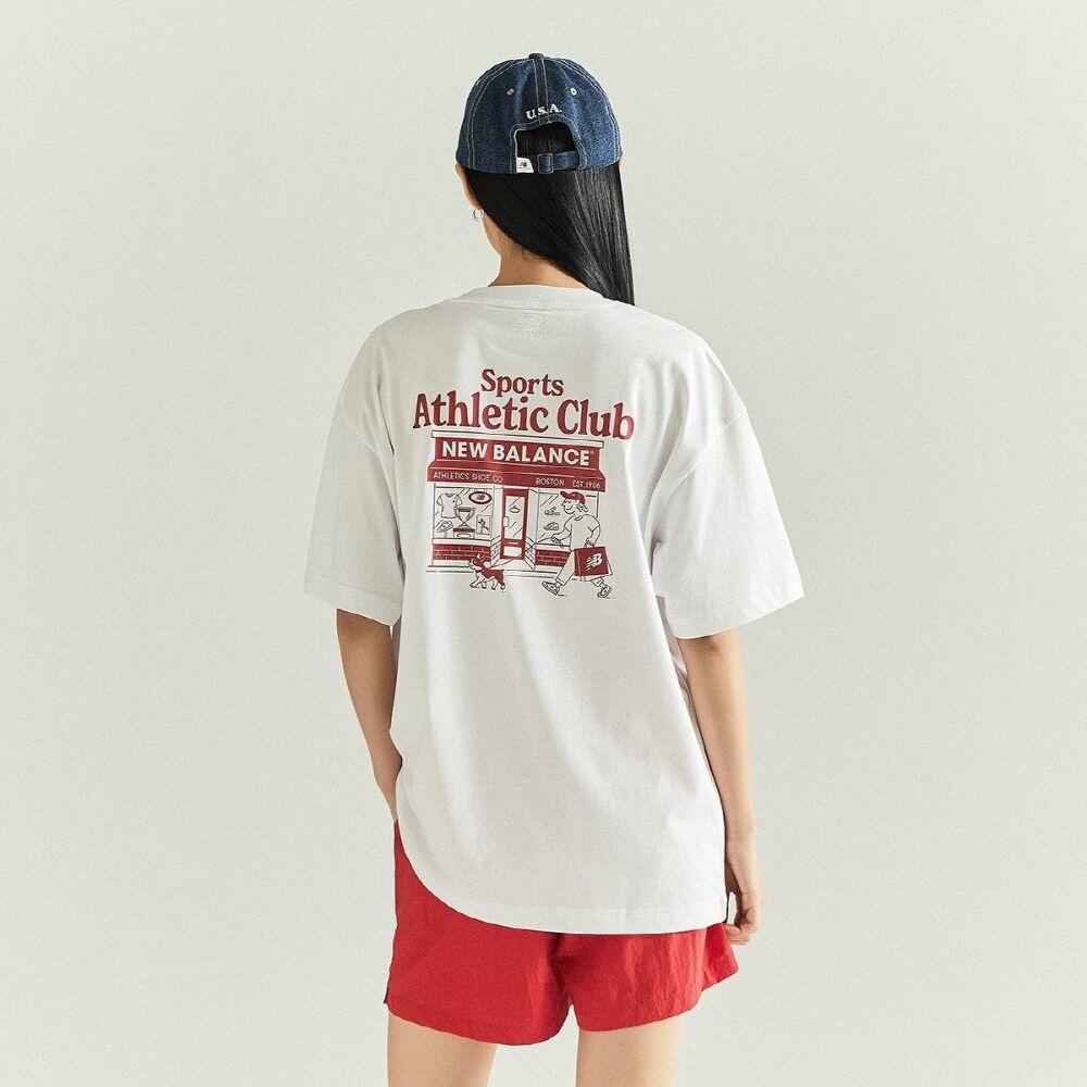 NBNED22453 / UNI NB BOY 헤리티지샵 그래픽 티셔츠 (OVER FIT) (RED)