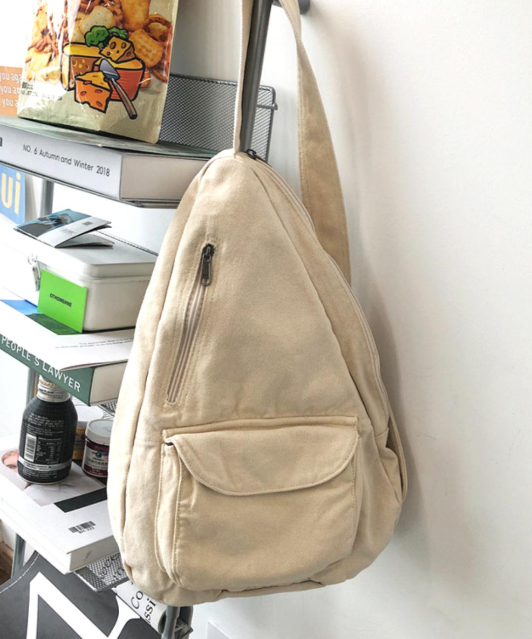 빈티지 캔버스 슬링백 백팩 크로스백 천가방