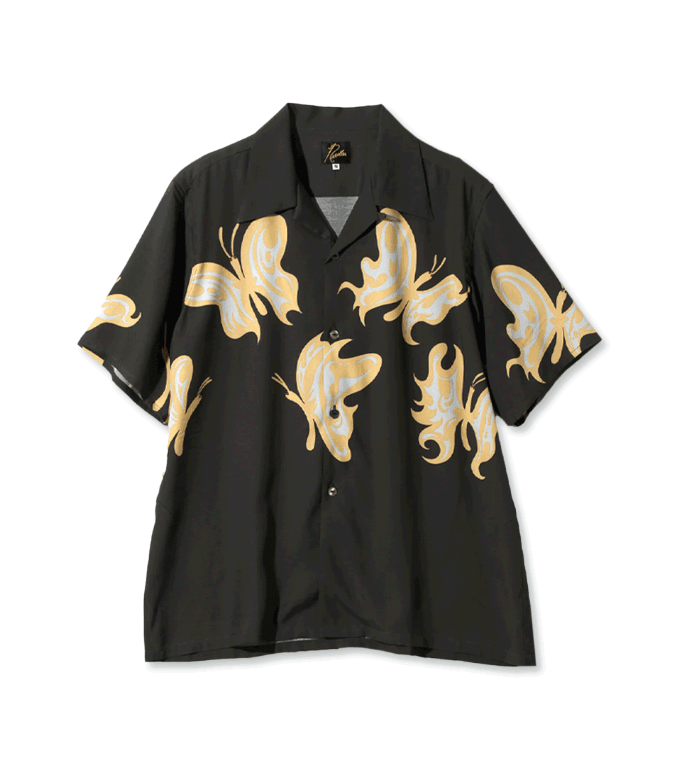[NEEDLES]NEEDLES x KAE TANAKAS/S ONE-UP SHIRT  - KT POPILLON 'BLACK’