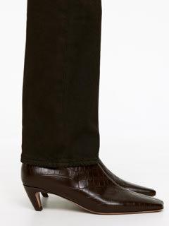 스퀘어 토 앵클 부츠