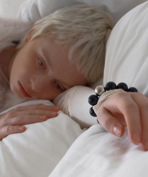 BRACELET SCRUNCHIE / BLACK BALL
