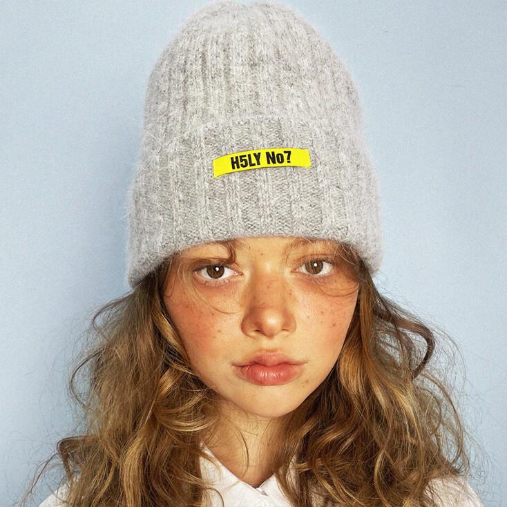 ANGORA MARSHMALLOW BEANI_GREY