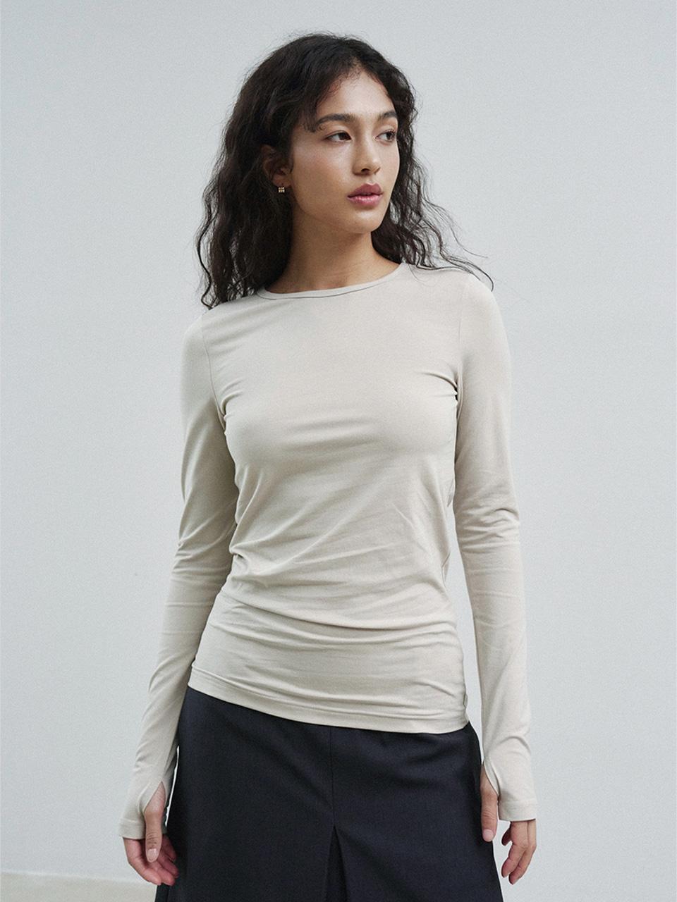 Solum Long sleeved T-shirt beige