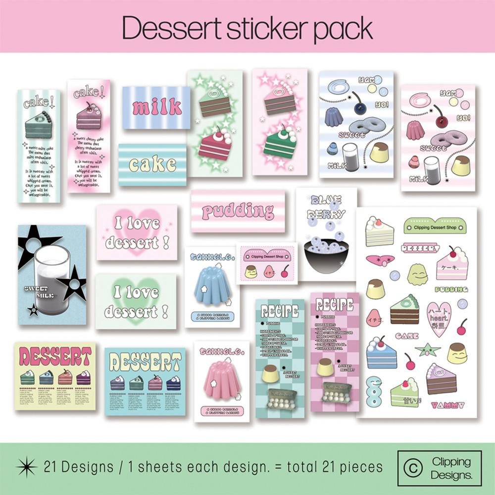 Dessert sticker pack