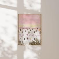 NOEL 겨울 크리스마스 일러스트 포스터