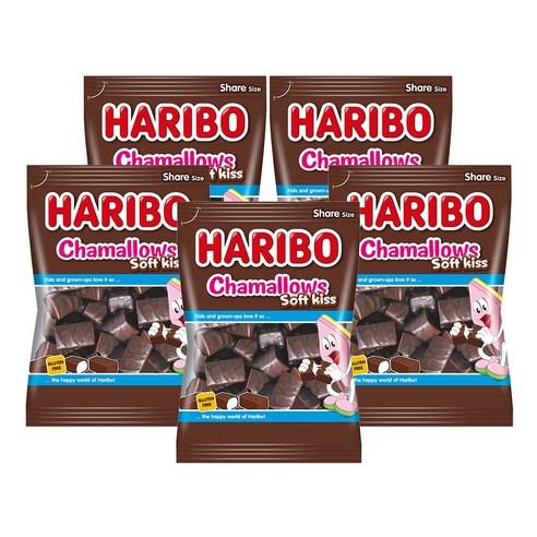 하리보젤리 초코 마쉬멜로우 소프트키스 200g x 5봉세트, 200g, 5개 - 다크 초콜릿 | 쿠팡