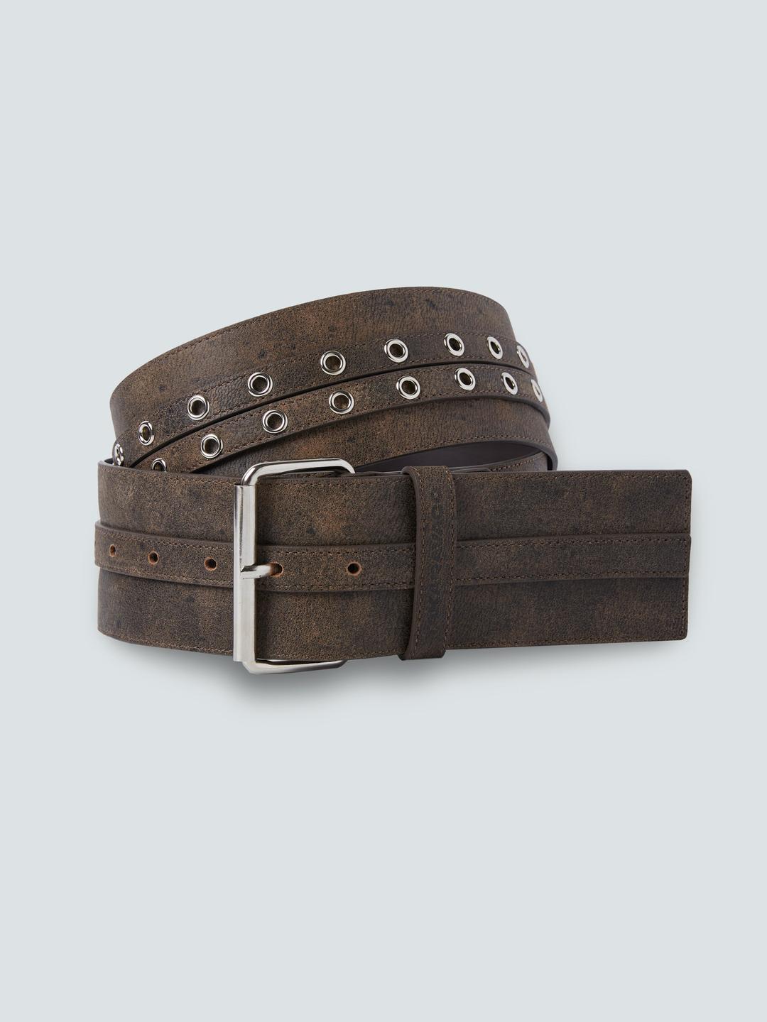 ​​Buckle biker belt_Brown