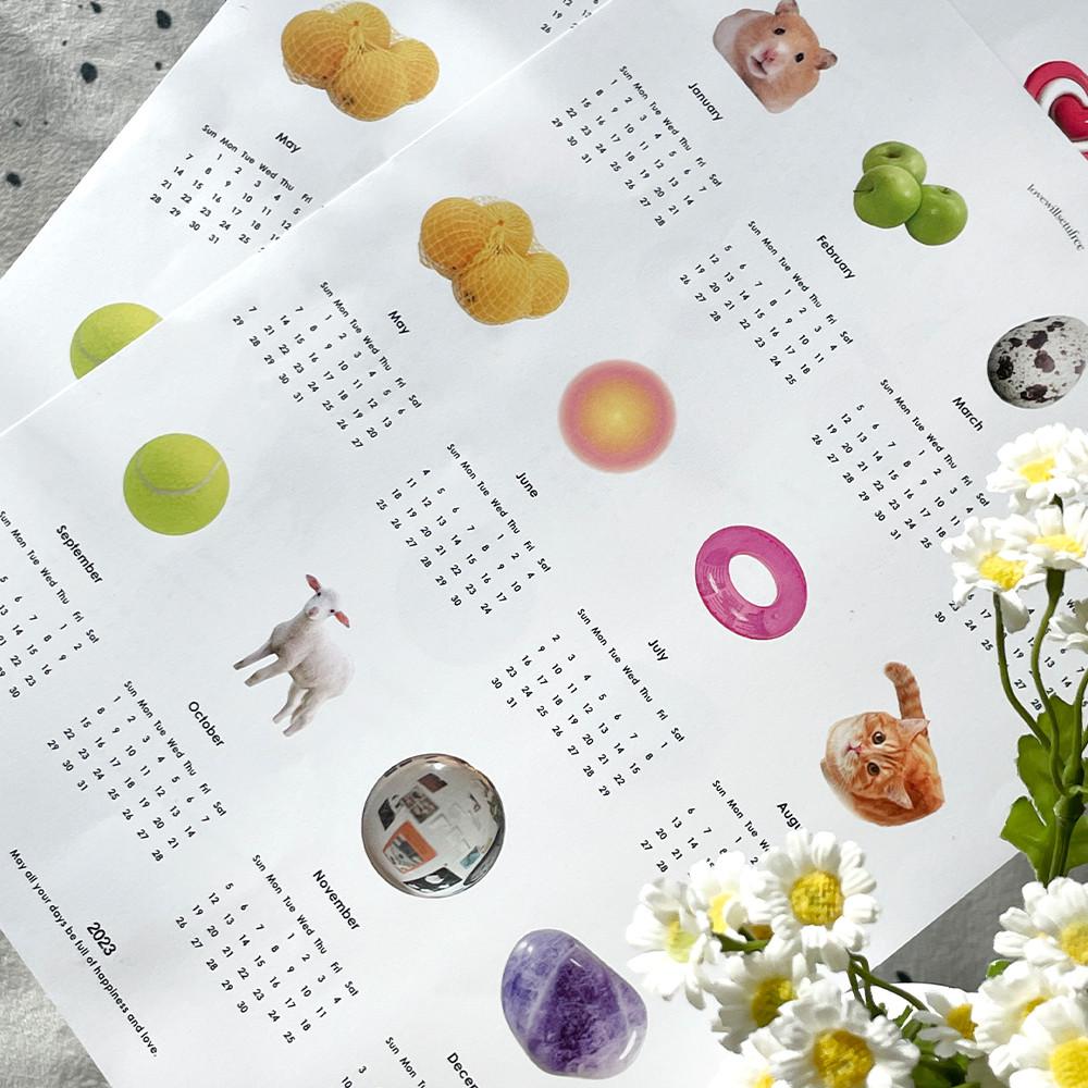 LOVEWILLSETUFREE 2023 calender (paper)  2023 달력 러브윌셋유프리 포스터
