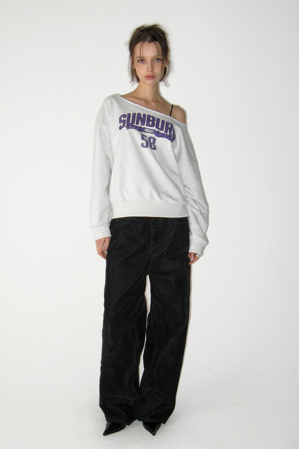 Off-shoulder Sunburn Sweatshirt, MELANGE GRAY