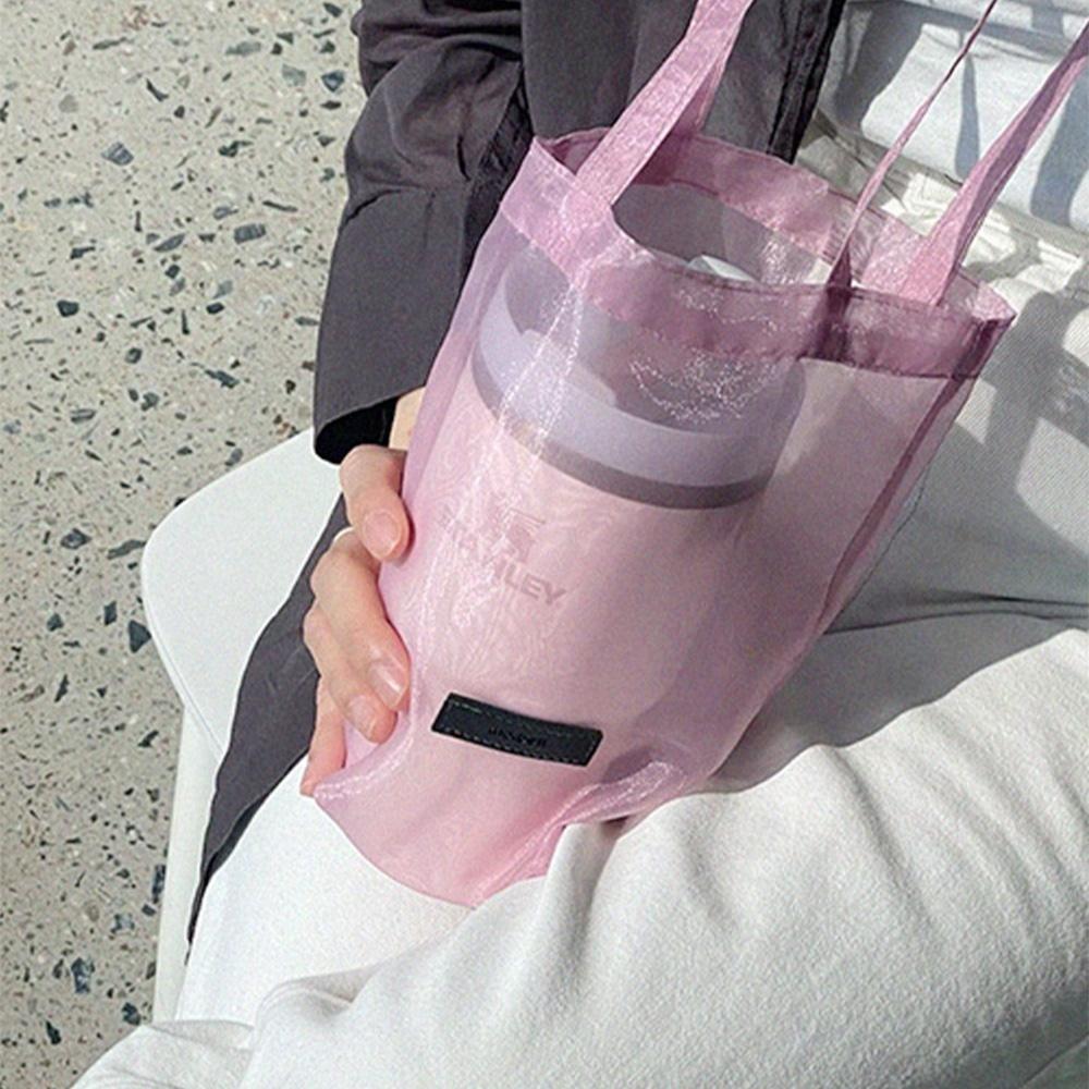 Leger 오간자 미니 드링크백 텀블러백 - 드라이 핑크