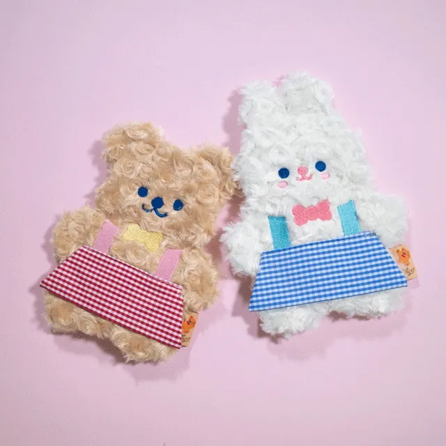 [고퀄리티] 멜빵입은 / 크로스백 토끼 곰 필통 파우치(2color)