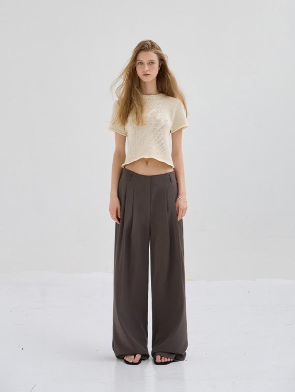 [3rd 예약주문] THIN GAVE SLACKS (MOCHA BROWN)