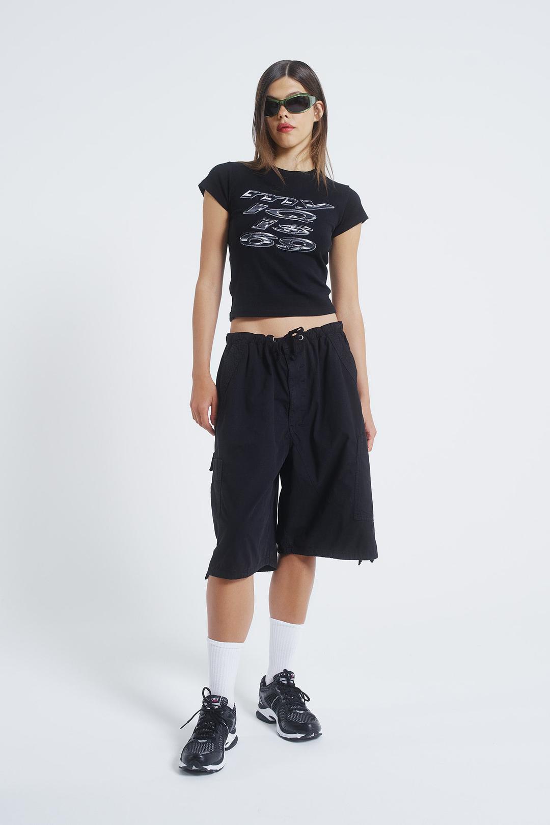 Black Parachute Cargo Shorts - XXS / Black