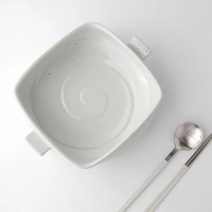 핸드메이드 담 사각 메인접시 1P