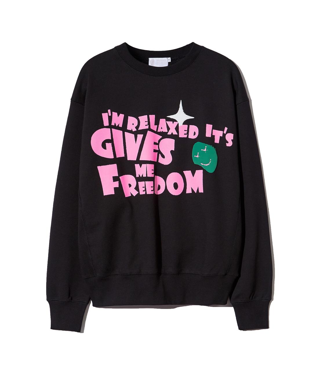 Slogan Artwork Sweatshirt Black
