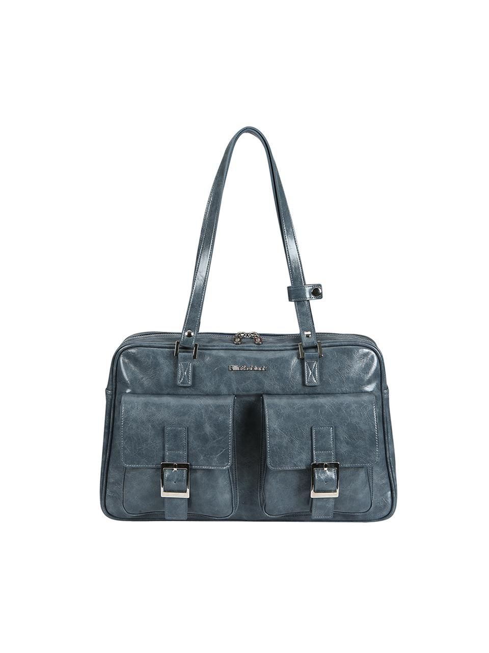 [Renewal] PK Shoulder Bag (marble) (denim blue)