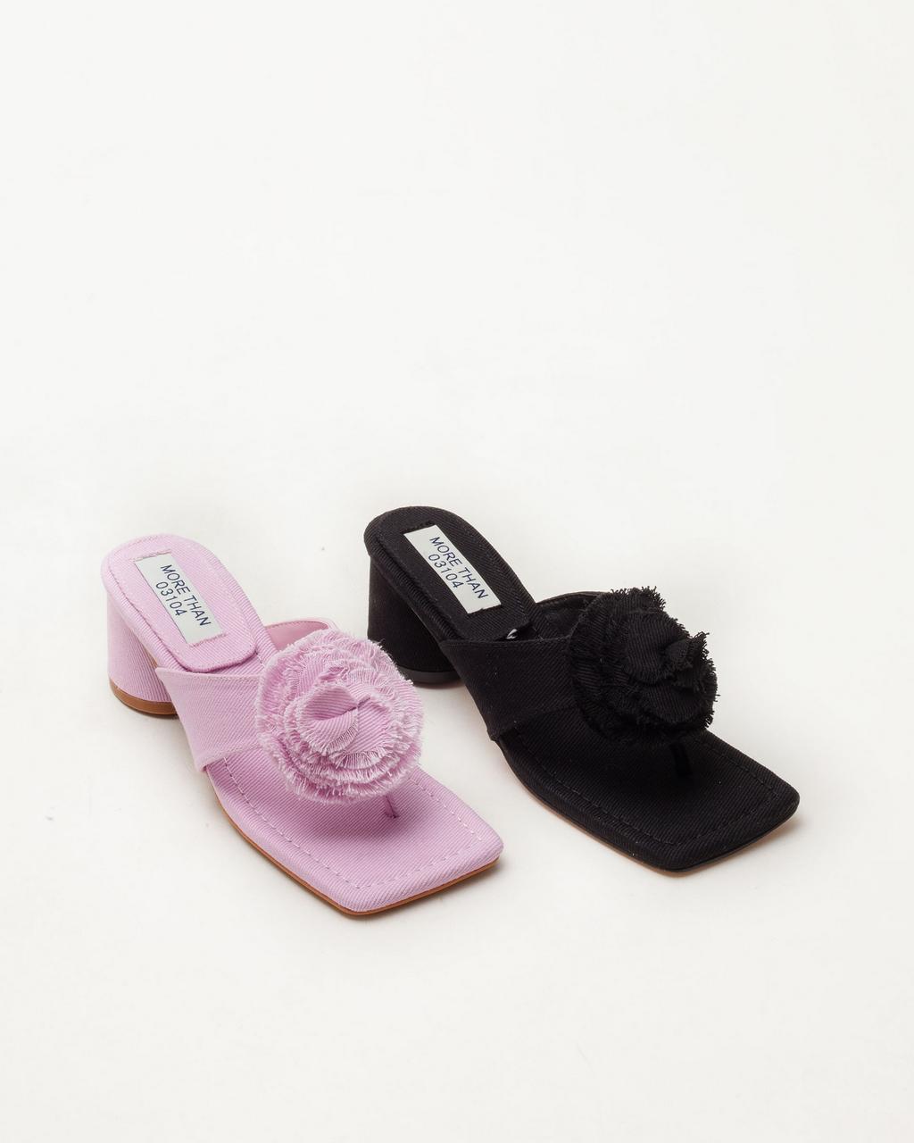 로즈 패브릭 슬리퍼