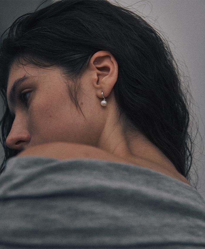 [3차 리오더][925 silver] Deux.silver.198 / burro pearl earring