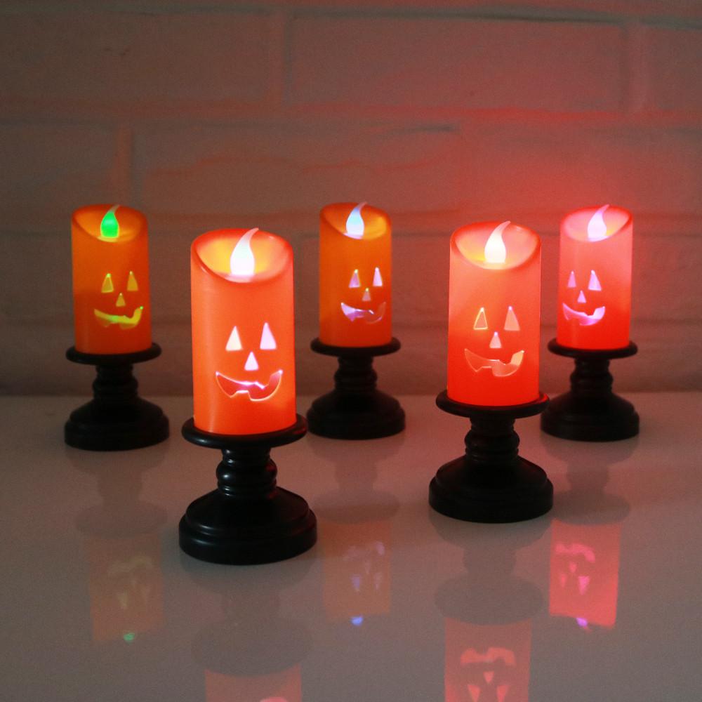 할로윈 LED 촛대 미니 램프 호박 랜턴 캔들