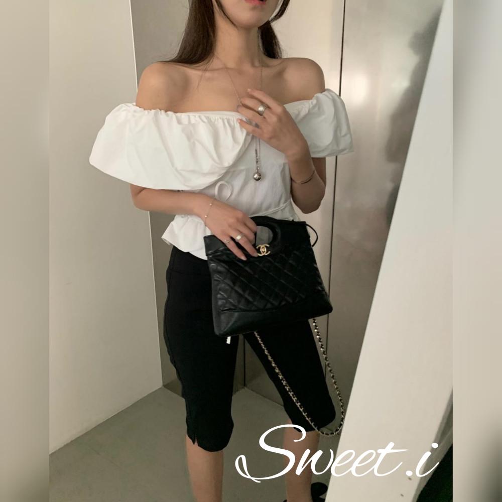 [당일] 포스터 셀리블라우스 오프숄더 3col 셔링 poster 스윗아이