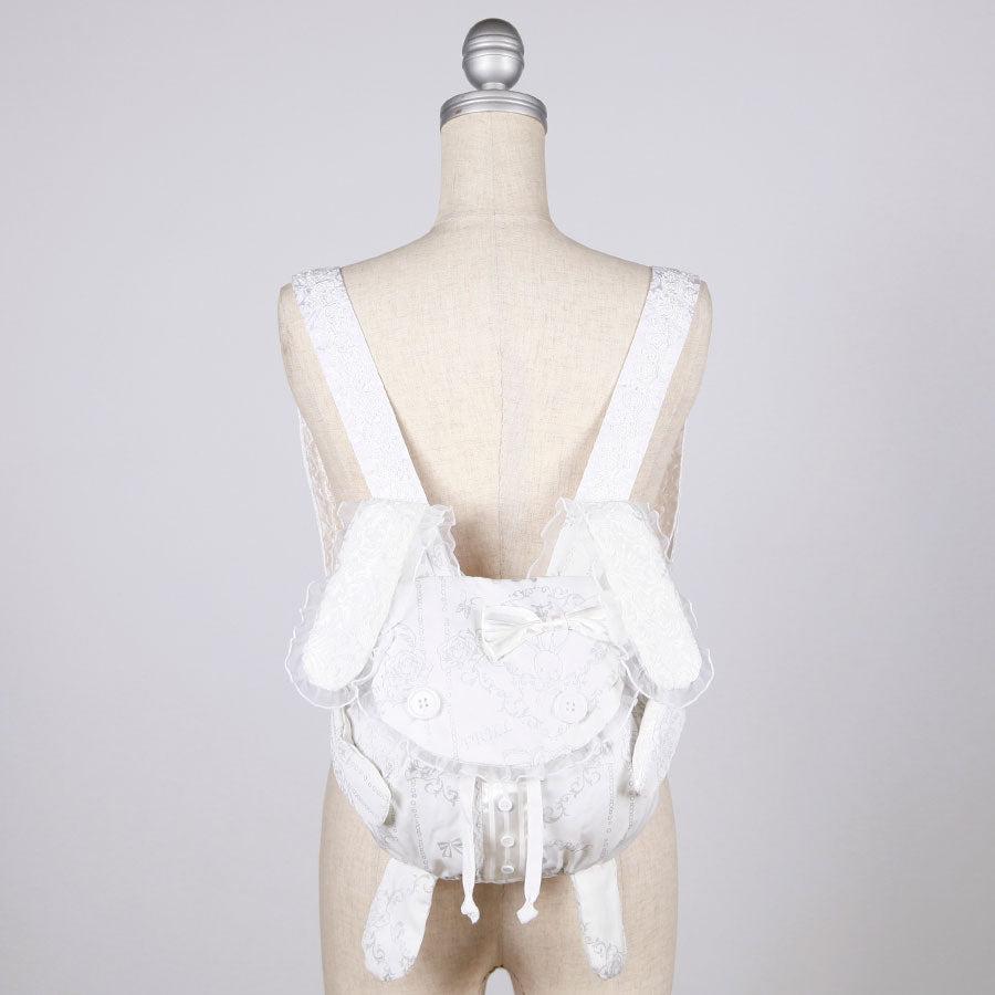 Lovely Bunny Frill Backpack / WH