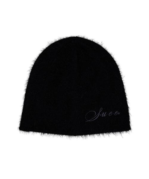 ANGORA LOGO BEANIE / BLACK