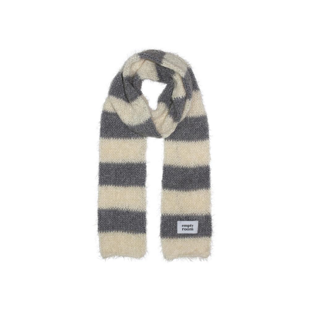 [엠티룸] EMPTY ROOM sleeve hairy stripe muffler (gray)