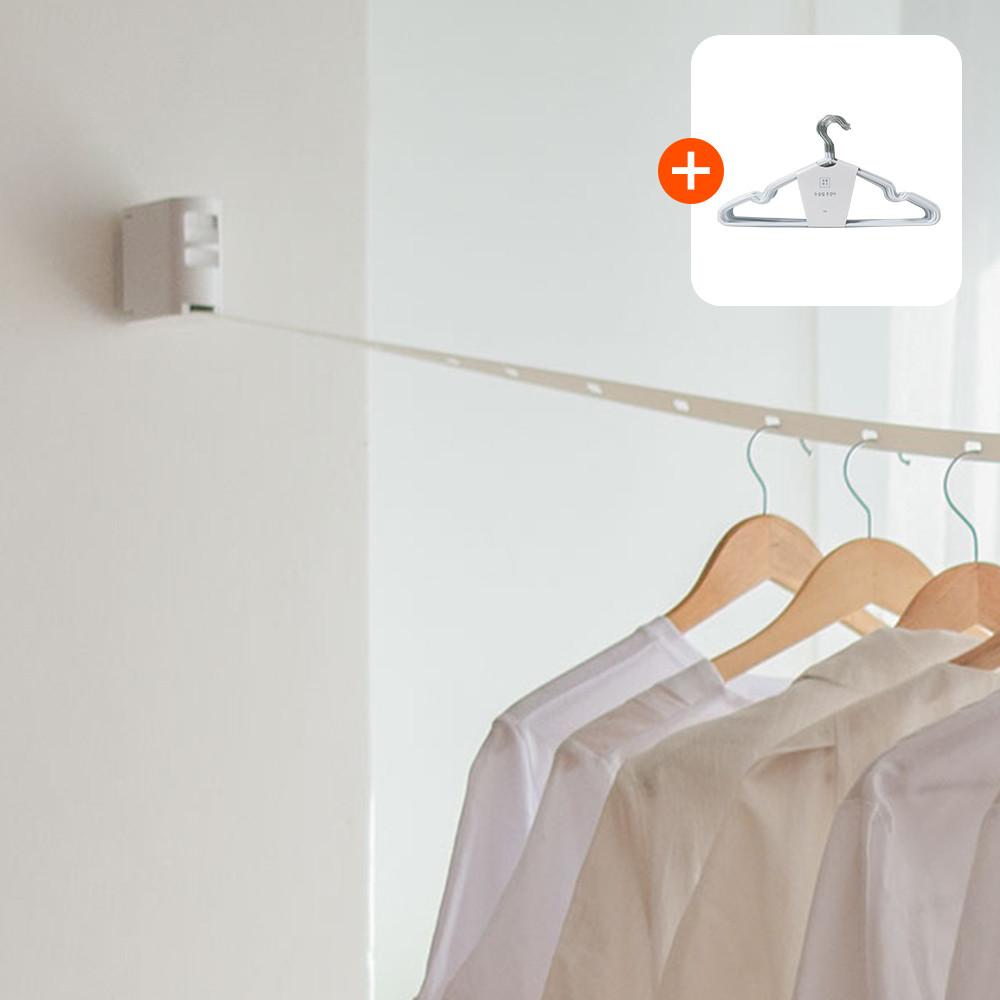 늘어나라 쭉쭉이 건조대 행거 1개+논슬립 옷걸이 30P